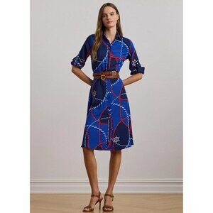 Women's - Lauren Ralph Lauren Rope-Print Crepe Shirtdress, Size 4